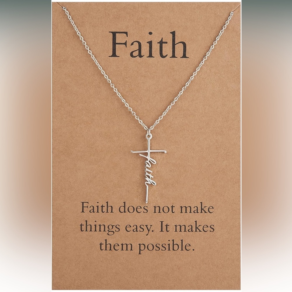 Faith Cross Necklace for Women Religious Gifts